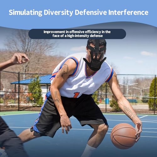 3D Basketball Training Face Mask, 3nd Generation Basketball Shooting Aid - Improve Basketball Dribbling & Shooting Accuracy, Adjustable Head Strap for All Stages of Basketball Training
