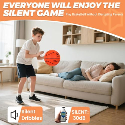 Upgraded Weighted Silent Basketball, High-Density Quiet Indoor Training Ball with Gift Box, Real Bounce Soft Material, Ideal for Home & Apartment Dribbling Practice