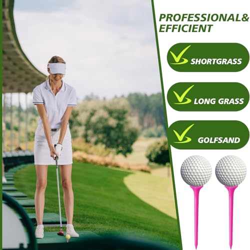Soulchen 2 3/4 Inch Inch Golf Tees - 5-Prong Curved Design for Longer Drives Low Spin & Low Friction Plastic Tees Durable Bulk Tee with Optimized Shaft Strength for Driving Range