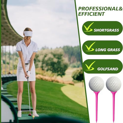 Soulchen 2 3/4 Inch Inch Golf Tees - 5-Prong Curved Design for Longer Drives Low Spin & Low Friction Plastic Tees Durable Bulk Tee with Optimized Shaft Strength for Driving Range