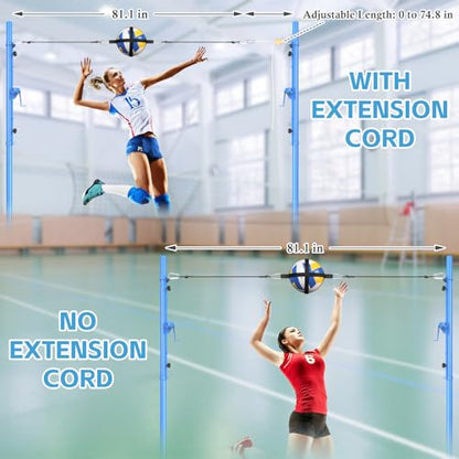 Volleyball Training Equipment Aid System - Adjustable High Elasticity Volleyball Spike Trainer, Solo Spiking Hitting Serving Like a Pro Volleyball Practice Equipment Gift for Beginners & Experts