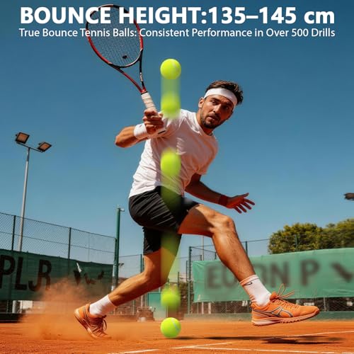 Tennis Balls,8/18/40/90 Pack Training Tennis Balls Practice Balls with Mesh Bag for Easy Transport, Pet Dog Playing Balls, fit for Beginner Training Ball