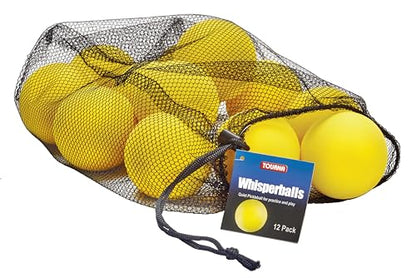 Tourna Whisperball - Quiet Foam Pickleball - 12 Balls per Pack. Train Hard Play Quiet.