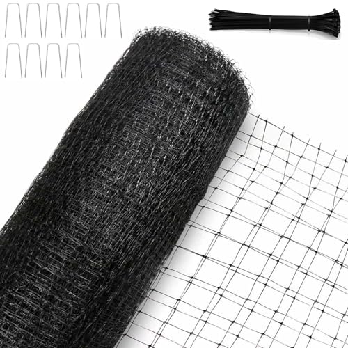 KLEWEE Bird Netting, 13 x 33 FT Heavy Duty Garden Netting Fine Mesh for Protect Fruit Trees, Plants and Vegetables from Birds, Deer, Squirrels and Other Animals - size: 13 x 33 FT