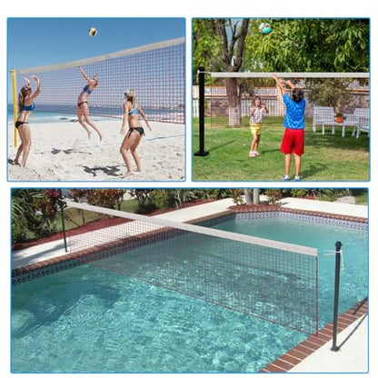 Luwint 15ft Pool Volleyball Net Replacement 2 Pack, Nylon Swimming Pool Net for Inground Pool, Beach, Backyard Games, 2v2 4v4 Volleyball (Net Only)