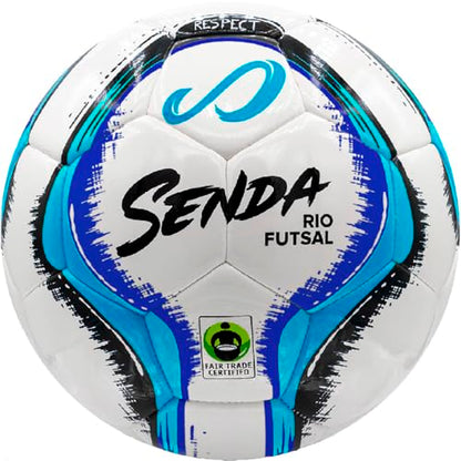 Senda Rio Premium Training Low-Bounce Futsal Ball, Fair Trade Certified - color: Blue/Black, size: 4