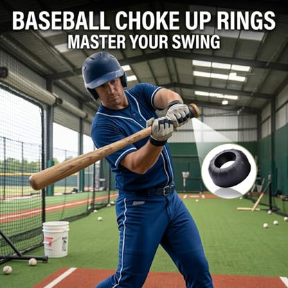 6 Pack Baseball Bat Grip Choke Up Rings,Choke Up Rings for Baseball Softball and Teeball Bat,Improve Swing and Increase Control,Enhance Grip On The Bat Handle