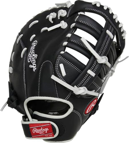 Rawlings | SHUT OUT Fastpitch Softball First Base Mitt | Left Hand Throw | 12" - Single Post Double Bar Web | Black