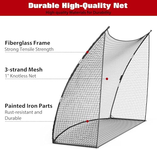 Golf Practice Hitting Net, 10 x 7 ft x 3 ft Portable Golf Nets Personal Driving Range for Swing Chipping, with Carry Bag for Backyard Outdoor Indoor Use