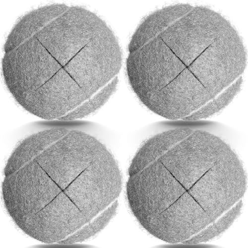 Tennis Balls for Walkers, Pre Cut Walker Glide Balls for Chairs, Desks, Furniture Legs and Floor Protection, Heavy Duty Long Lasting Felt Pad Glide Coverings - 4PCS Gray - color: Gray-4PCS