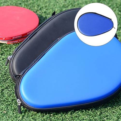Operitacx Table Tennis Paddle Storage Bag Protective Cover Blue Ping Pong Racket Organizer Case Sturdy Portable for Indoor Outdoor Use