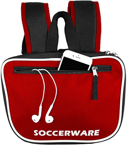 Soccer Backpack with Ball Holder Compartment - for Boys & Girls | Bag Fits All Soccer Equipment & Gym Gear (Black) - color: Red