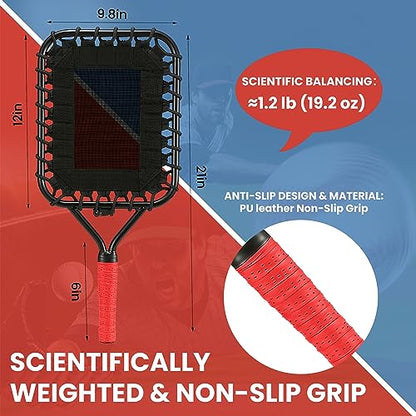 Baseball Racket for Fly Balls: Fungo Racket Baseball/Baseball Racket for Coaches and Parents to Help Players Practice Hitting Grounders and Pop Flies (New) - color: Red