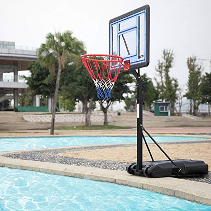 PEXMOR Pool Basketball Hoop & vplleyball Poolside, Portable for Swimming Pool, Upgraded Water Basketball Backboard Stand for Pool Indoor Outdoor - style: Black