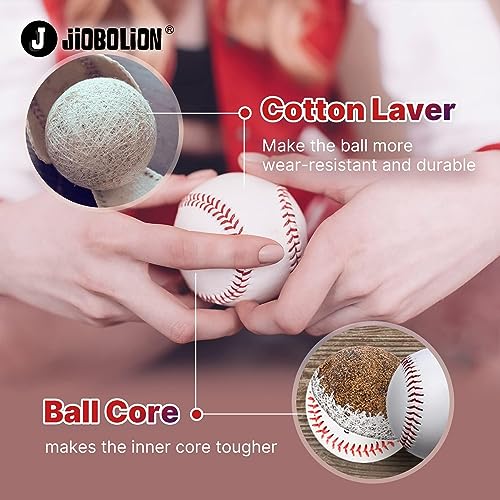 Baseballs Standard Size Leather Covered Unmarked Suitable for Training and Practice Hard Sphere for American Leagues Coaches Parents and Players