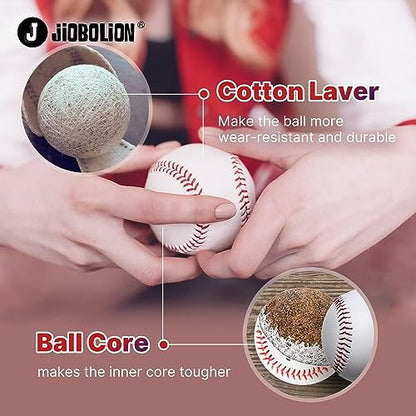 Baseballs Standard Size Leather Covered Unmarked Suitable for Training and Practice Hard Sphere for American Leagues Coaches Parents and Players