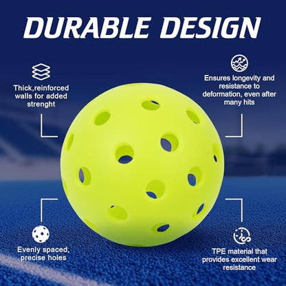 Pickleball Paddles Set, T700 Carbon Fiber Pickleball Paddles, a Lightweight Pickleball Paddle Suitable for Intermediate and Professional Players - color: Green Ball