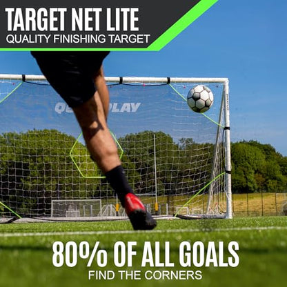 QuickPlay Target Net Lite Soccer Target Net - 5-Zone Shooting Trainer for Backyard & Club Practice - Easy Setup Soccer Training Equipment for Kids to Adults - Durable Mesh for Home Soccer Training - style: 16 x 7'