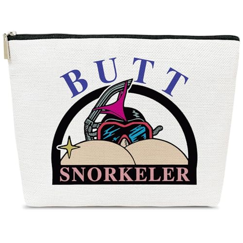 Funny BUTT Snorkeler Makeup Bag, Funny Relaxation Gifts for Women, Cute Cosmetic Bag, Birthday Gifts for Women Friends Besties - color: multicolor04