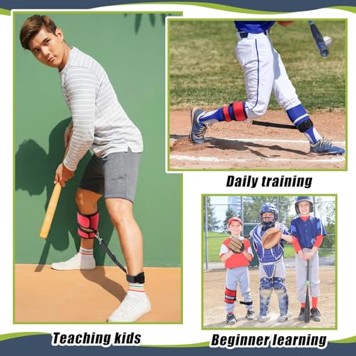 Wettarn Baseball Training Aid Softball Training Harness Baseball Practice Equipment for Stepping Out Leg Pulling Out Overstriding Lunging - color: Red