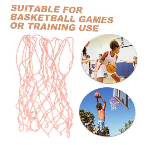 Abaodam Luminous Pink Basketball Net Replacement Durable Polyester Glow Dark Basketball Frame Net for Outdoor and Indoor Courts Standard Strong Load Bearing for Training and Recreation