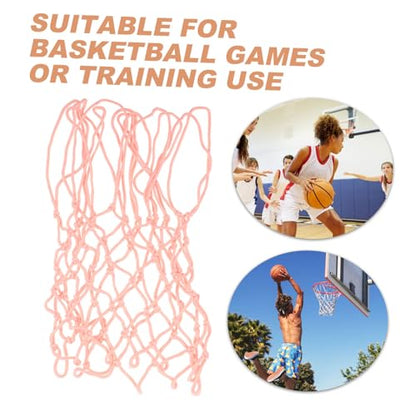 Abaodam Luminous Pink Basketball Net Replacement Durable Polyester Glow Dark Basketball Frame Net for Outdoor and Indoor Courts Standard Strong Load Bearing for Training and Recreation