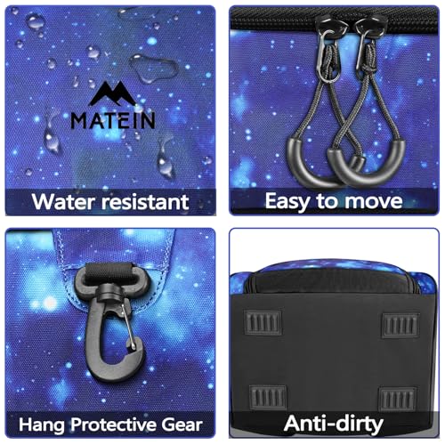 MATEIN Basketball Bag, Sturdy Soccer Bag with Ball Holder & Shoe Compartment, Large Basketball Backpack for Training Equipment, Water Resistant Sports Ball Backpack Fits Volleyball Football, Colorful - color: Galaxy Blue