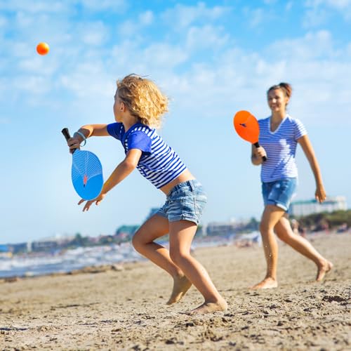 U&C Planet Beach Paddle Ball Set, Badminton Rackets, Family Game for Kids and Adults, Indoor Outdoor Game Backyard Park Camping Yard for Boys, Girls All Ages