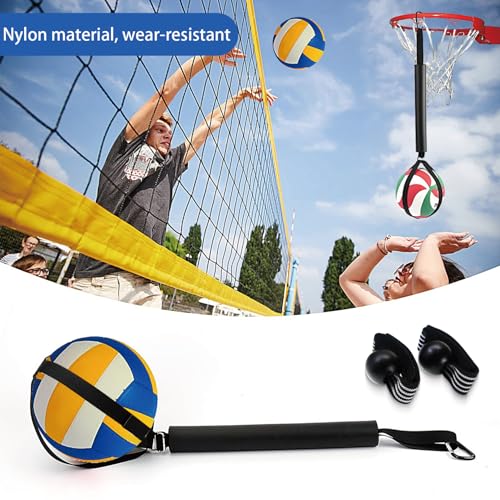 Volleyball Spike Trainer Nylon Volleyball Hitting Trainer with Adjustable Straps Reusable Practice Equipment for Training