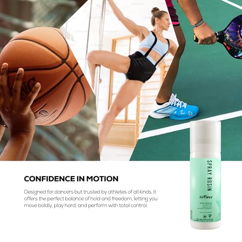 So Danca Sport Spray Rosin 3.3 oz | Instant Grip Enhancer for Shoes, Hands, and Equipment – Boost Traction for Basketball, Weightlifting, Gymnastics, Tennis & More – Fast-Drying, No-Residue Formula