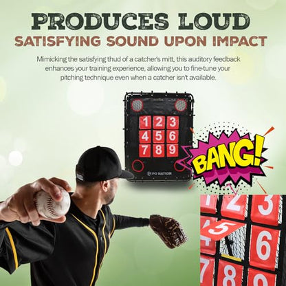Baseball Pitching Net with Strike Zone Target for Training | Pitchers Practice Net for Baseball & Softball Throwing Net Rebounder - style: Red