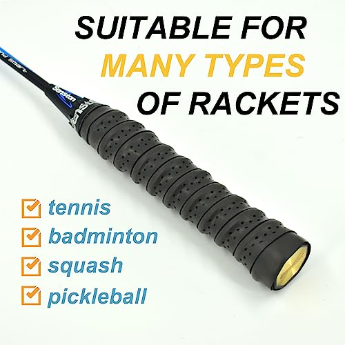 Senston New Rackets Grip Anti Slip Perforated Super Absorbent Tennis Overgrip Badminton Overgrip Pickleballs Overgrip - color: Multicolor, style: Keel