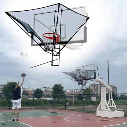 Basketballtrainer Basketball Ball Server Portable Return Net for Hoop Rebounder Chute Shot Returner Attachment for Shooting