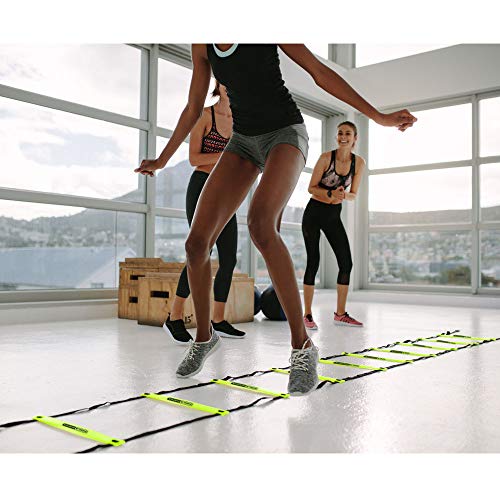 Adjustable Agility Ladder, 20' Sports Training Equipment with 12 Rungs for Speed Fitness - Football, Baseball, Soccer and Running Drills