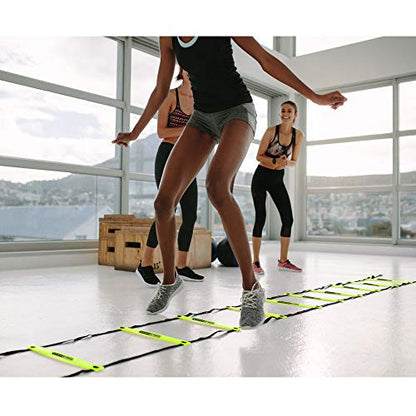Adjustable Agility Ladder, 20' Sports Training Equipment with 12 Rungs for Speed Fitness - Football, Baseball, Soccer and Running Drills