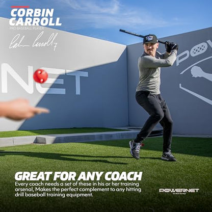 PowerNet Crusher Training Baseballs, Baseball Hitting Trainer for Improved Speed, Power & Coordination, Batting Practice Baseballs