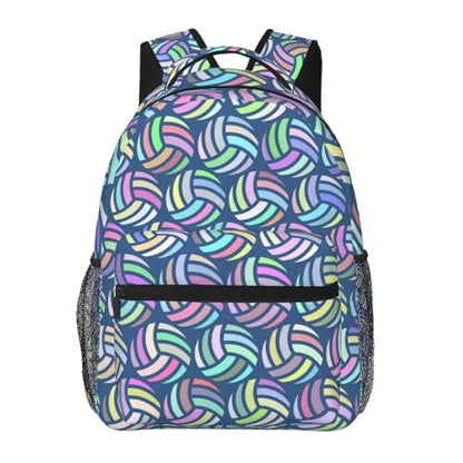 Cute Volleyball Ball Backpack For School Laptop Bags Bookbag Big Casual Daypack For Student Girls Boys Kids Teens Travel Sports Work