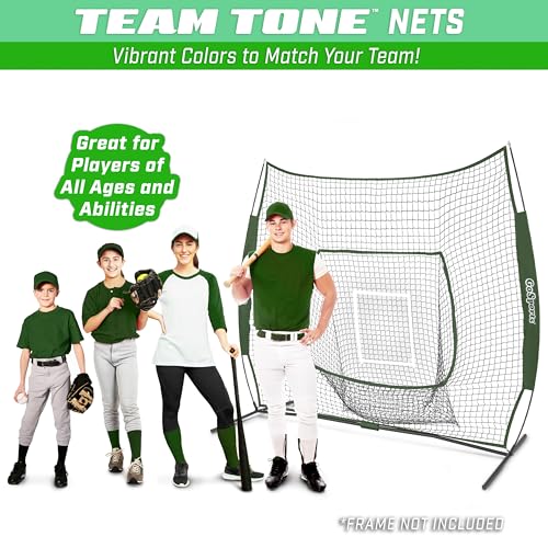 GoSports Replacement 7 x 7 ft Baseball Net - NET ONLY - Frame NOT Included - Choose Your Color - color: Green