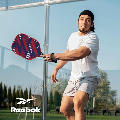 Reebok - Pickleball Set for 2 Players, Includes 2 Paddles with Cushion Grip and 2 Light-Up Balls, Perfect for Night Play, Durable, Engineered for Sports Enthusiasts