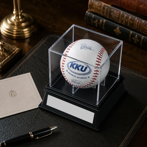 KKU Acrylic Baseball Display Case, Dustproof UV Protected Baseball Case, Transparent Baseball Holder Display Case for Signed Balls Memorabilia - size: 1 Pack Baseball Case