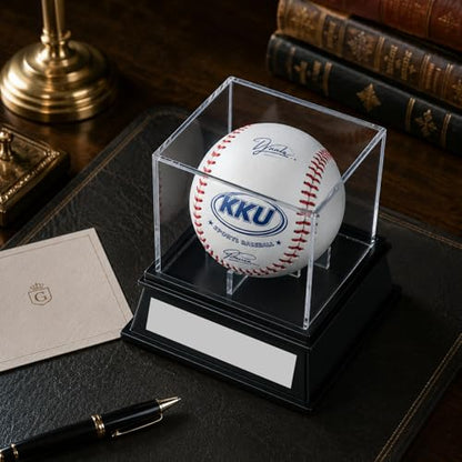 KKU Acrylic Baseball Display Case, Dustproof UV Protected Baseball Case, Transparent Baseball Holder Display Case for Signed Balls Memorabilia - size: 1 Pack Baseball Case