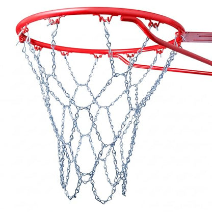 Cannon Sports Heavy Duty Chain Basketball Net – Rust Proof, All Weather Metal Net Replacement - Official Standard 12-Loop Metal Net for Indoor/Outdoor Basketball Rims