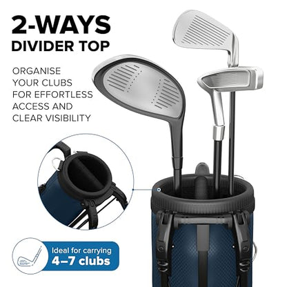 NovaTour Par 3 Golf Bag, Ultra Lightweight, Small Golf Bag for Par 3 and Executive Courses - color: Atlantic Blue