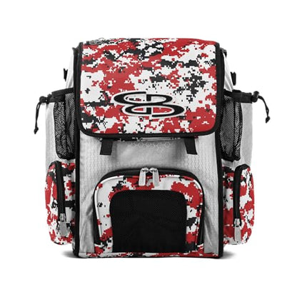 Boombah Mini Superpack Bat Bag Digital Camo White/Red - color: White/Red