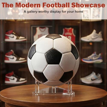 6 Pcs Acrylic Basketball Holder & Soccer Ball Stand, Transparent Display Stand for Basketball Football & Volleyball, Clear Sports Ball Storage Rack with Rods, Easy to Assemble
