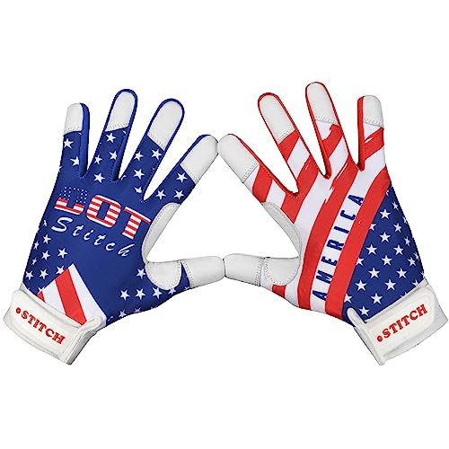 American Flag Batting Gloves Softball Gloves Men USA Flag Baseball Batting Glove for Men Youth Adult & Unisex