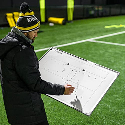 FORZA 35in x 24in Double-Sided Sports Coaching Whiteboard | 13 Sport Options - Dry Erase Board Equipped with Magnetic Markers, Pen & Eraser (Rugby, Without Carry Bag) - size: Without Carry Bag, style: Rugby