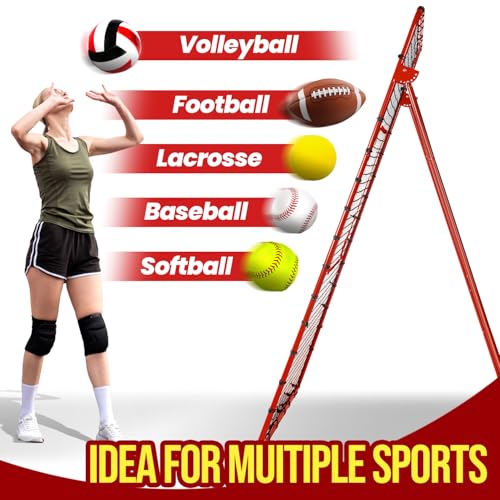 7x4FT Volleyball Rebounder Net,Angle Adjustable Volleyballs Training Equipment For Hitting,Blocking,Serving,Setting, Easy Setup Volleyball Rebound Net, Portable Volley ball Trainer For Kids and Adults
