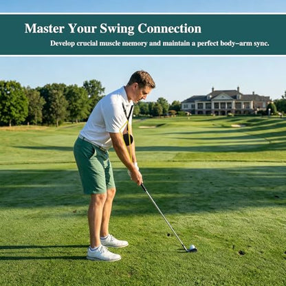 Golf Swing Training Aid, Smart Inflatable Ball, Wrist Trainer Pro and Swing Trainer Between Arms, Practice Equipment for Beginners