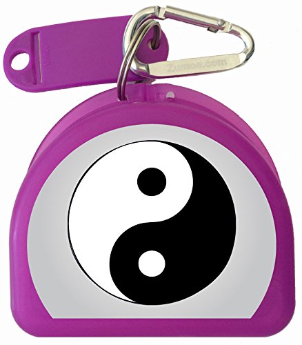 Sport Mouth Guard Case, Mouthguard - Ying & Yang - color: Purple
